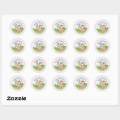Princess and Knight 2inch round circle sticker ラウンドシール (シート)