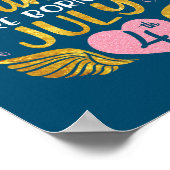 Princess Are Born On July 4th Happy Birthday ポスター (角)