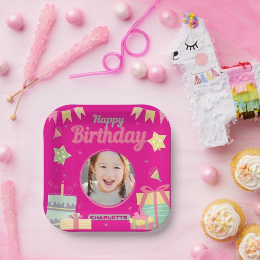 princess birthday ペーパープレート (パーティー)