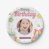 princess birthday ペーパープレート (正面)