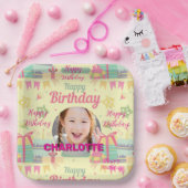 princess birthday ペーパープレート (パーティー)