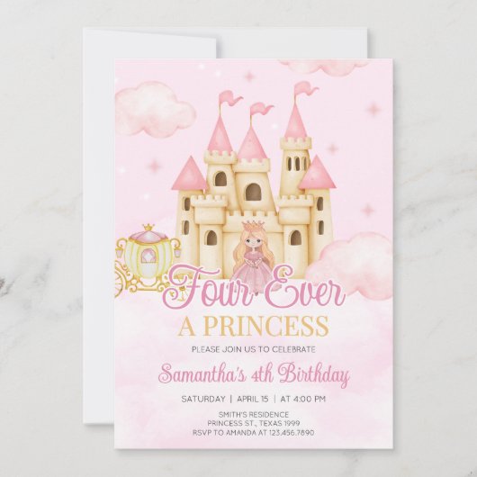 Princess Birthday 招待状 (正面)