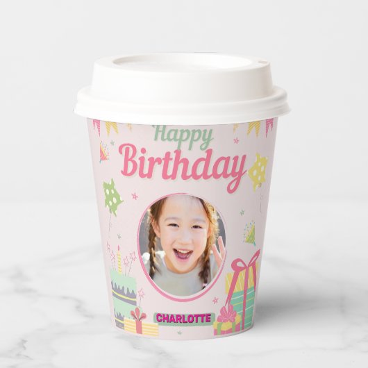 princess birthday 紙コップ (正面)