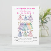 Princess Birthday Dress Up Party  招待状 (スタンド正面)