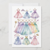 Princess Birthday Dress Up Party  招待状 (裏面)