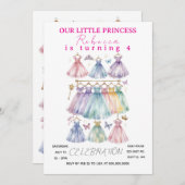 Princess Birthday Dress Up Party  招待状 (正面/裏面)