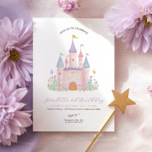 Princess Birthday Elegant Castle Enchanted Girls