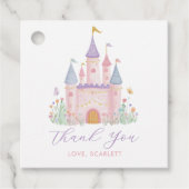 Princess Birthday Enchanted Castle Girls Favor フェイバータグ (正面)