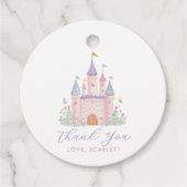Princess Birthday Enchanted Castle Girls Favor フェイバータグ (正面)