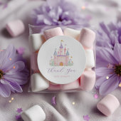 Princess Birthday Enchanted Castle Girls Favor ラウンドシール