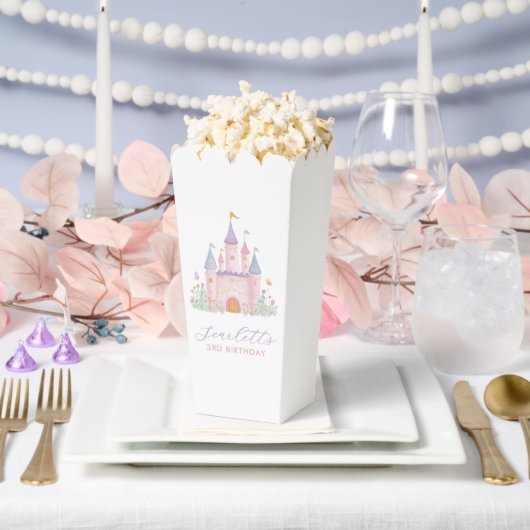 Princess Birthday Enchanted Castle Popcorn  フェイバーボックス (ウェディング)