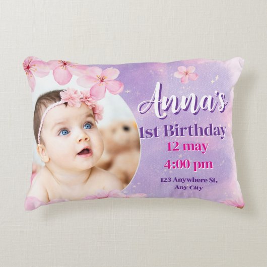 Princess birthday Foam Board アクセントクッション (正面)