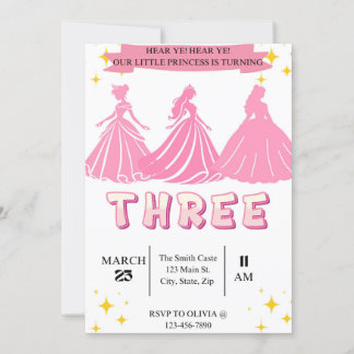 Princess Birthday Invitation 招待状