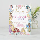 Princess Birthday Invitation Girls Birthday Invite 招待状 (スタンド正面)