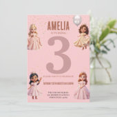 Princess Birthday Party for Girls 招待状 (スタンド正面)
