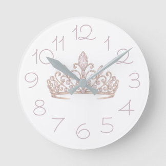 Princess Blush Pink Clock ラウンド壁時計