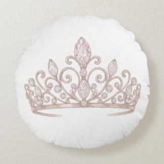 Princess Blush Pink tiara ラウンドクッション