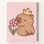 Princess capybara Cartoon pink girly personalized  ノートブック (裏面)