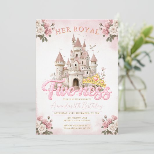 Princess Castle 5th Birthday Five-ness Royal  招待状 (スタンド正面)