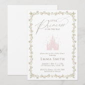 Princess Castle Baby Shower Fairytale Garden 招待状 (正面/裏面)