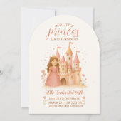 Princess Castle Birthday Invitation  招待状 (正面)
