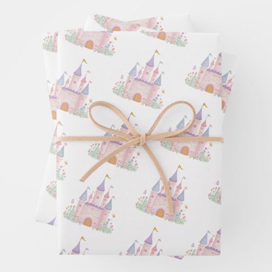 Princess Castle Birthday Party Girls ラッピングペーパーシート (インサイチュ)