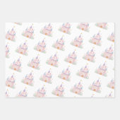 Princess Castle Birthday Party Girls ラッピングペーパーシート (正面)
