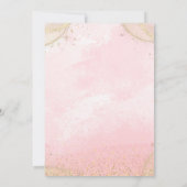 Princess Castle Gold Dust Pink Baby Shower   招待状 (裏面)