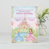 Princess Castle Royal 8th Birthday Party 招待状 (スタンド正面)