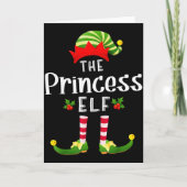 Princess Christmas Elf Matching Pajama X-mas Party カード (正面)