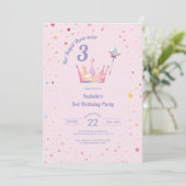 Princess Crown 3rd Birthday Her Royal Threeness  招待状 (スタンド正面)