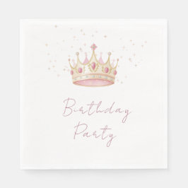Princess Crown Birthday Party スタンダードランチョンナプキン