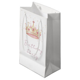 Princess Crown Birthday Party スモールペーパーバッグ