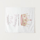 Princess Crown Birthday Party タペストリー (正面(横))