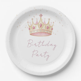 Princess Crown Birthday Party ペーパープレート