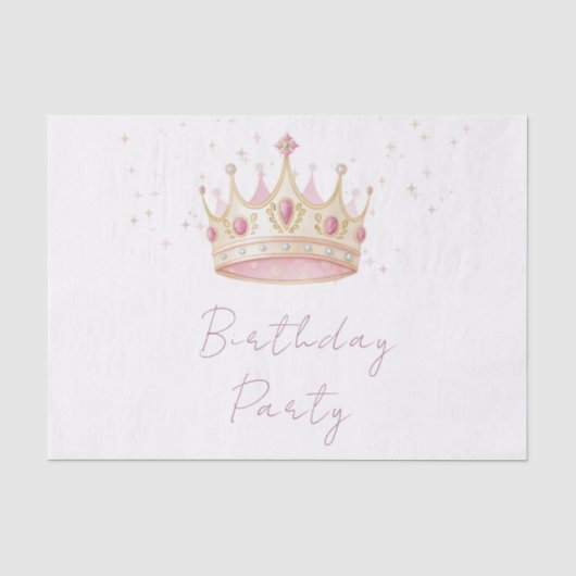 Princess Crown Birthday Party 薄葉紙 (正面)