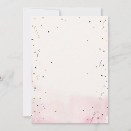 Princess Crown Fairytale 1st Birthday  招待状 (裏面)