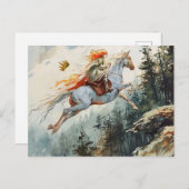 Princess Crown Lost  Rosstrappe Legend Watercolor ポストカード (正面/裏面)