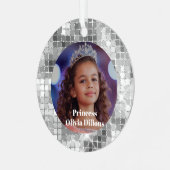 Princess Custom Photo Metal Christmas Ornament メタルオーナメント (正面左)