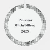 Princess Custom Photo Metal Christmas Ornament メタルオーナメント (裏面)