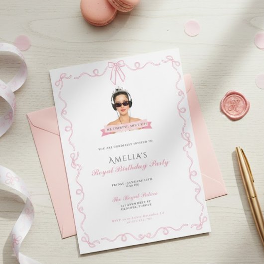 Princess Diaries 30th Birthday milenial Invitation 招待状
