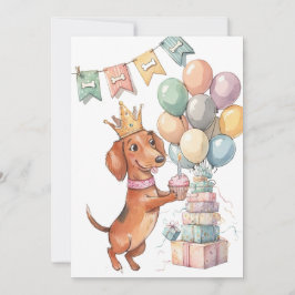 Princess Doxie Digital Download Party Invitation 招待状