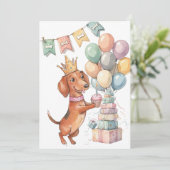 Princess Doxie Digital Download Party Invitation 招待状 (スタンド正面)