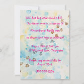 Princess Doxie Digital Download Party Invitation 招待状 (裏面)