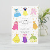 Princess Dress Girl Birthday Collage Invitation 招待状 (スタンド正面)