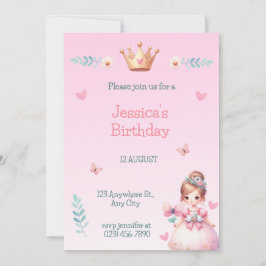 Princess Fairytale Birthday Party Invitation 招待状