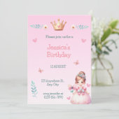 Princess Fairytale Birthday Party Invitation 招待状 (スタンド正面)