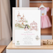 Princess Fairytale Pastel Pink Birthday Invite 招待状
