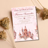 Princess Fifth Birthday magical fairy tale castle 招待状