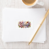 Princess Floral Name Labels – Personalized Sticker ラベル (インサイチュ)